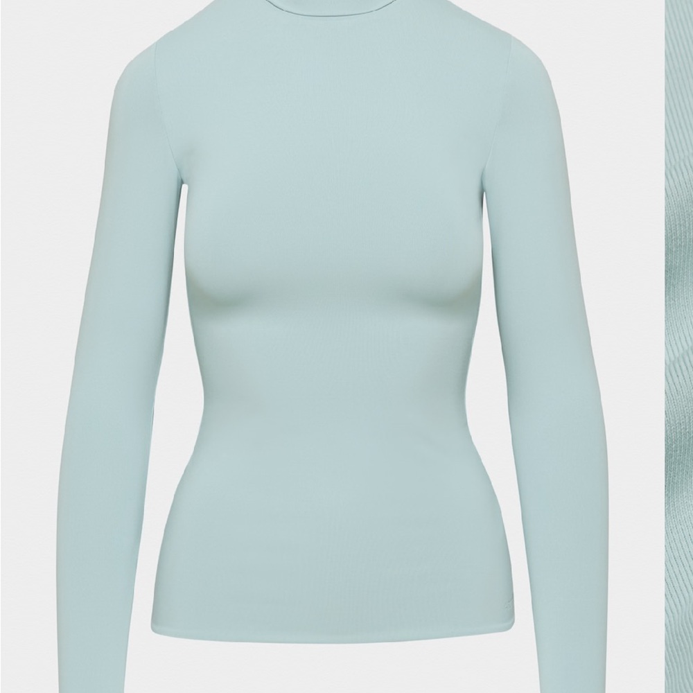 Aritzia contour turtle neck light blue